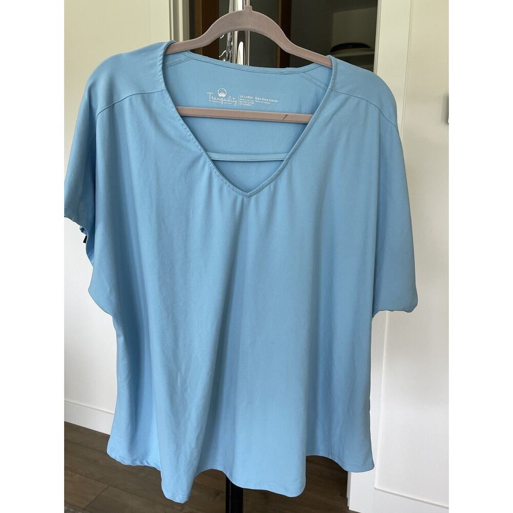 Tranquility By Colorado Clothing V-Neck Shirt‎ Blue Size XXL Super Soft